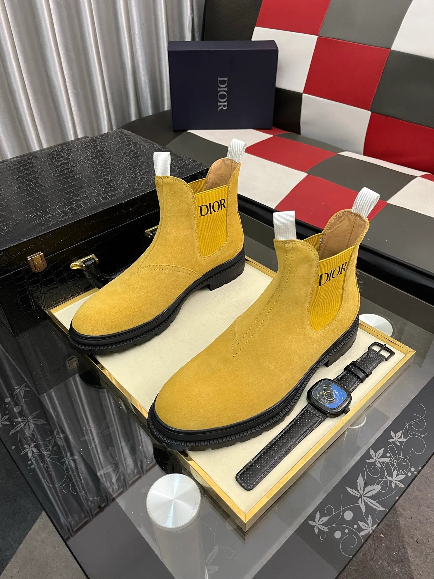 Men's shoes 💰500⌚️⌚️"Dior" Gaoban short boots ⚠️⚠️Top purchasing agents🔍🔍Men's 2023 HK counters are on sale simultaneously. Sole: The original sole is specially provided by the original factory. The exclusive movable molded sole is super comfortable. The original factory and the single product are handmade🔍🔍. The details determine the quality. We only make shoes with care. You can enter and exit the counter at will. Welcome to compare. 🇮🇹Size: 38-444️⃣Colors available